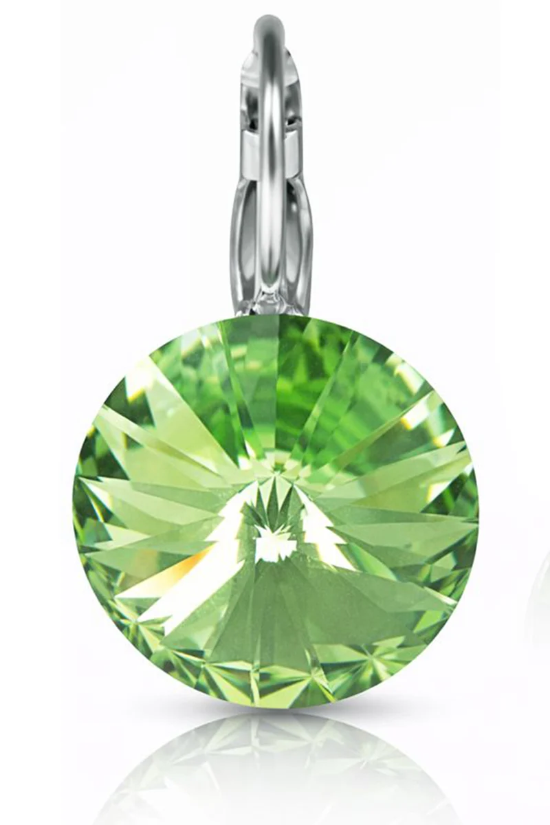 LUISIA® Ohrringe Rivoli mit Kristallen von Swarovski® - 12 mm | Peridot