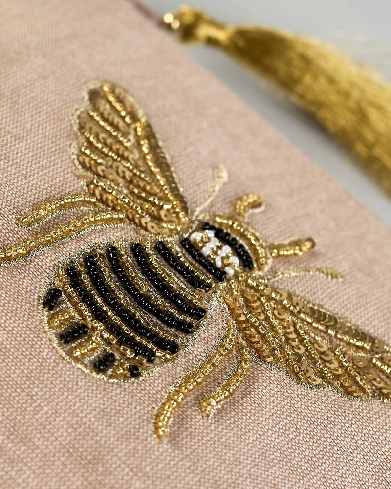 Kosmetiktasche Perlen - Biene - Herzilein-Wien GmbH