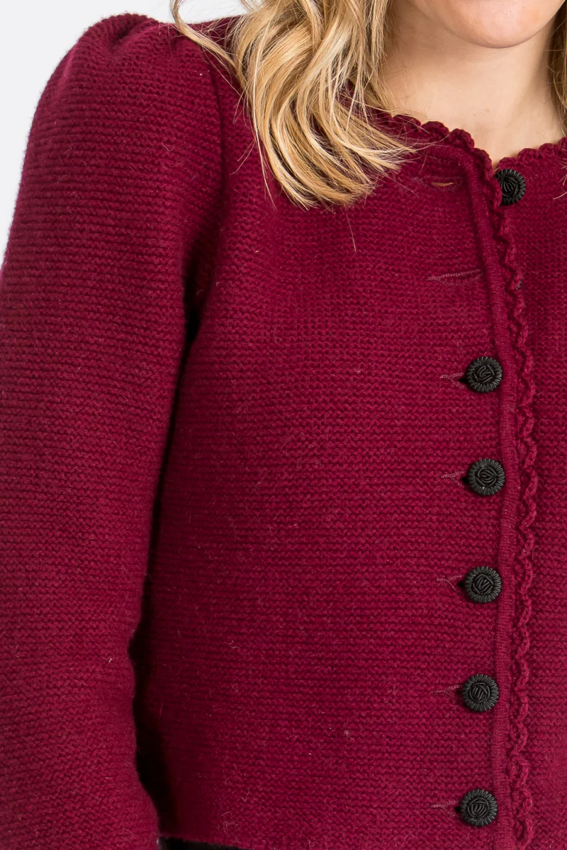 Almliebe Strickjacke Owingen bordeaux