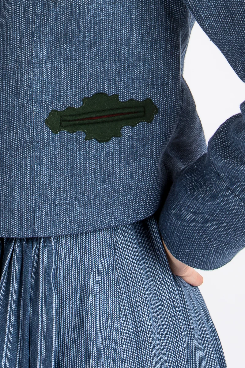 Gottseidank Trachtenjacke Flora Mao Blau