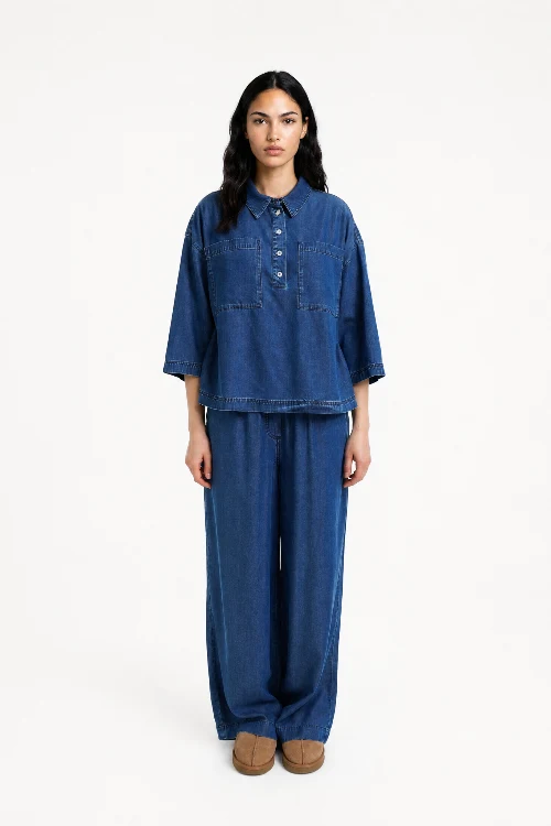 Smith & Soul Polobluse denim