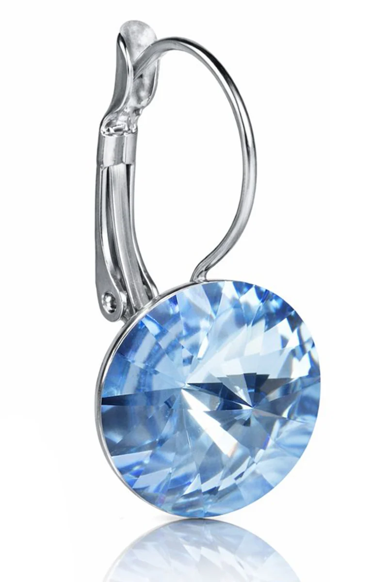 LUISIA® Ohrringe Rivoli mit Kristallen von Swarovski® - 12 mm | Light Safir