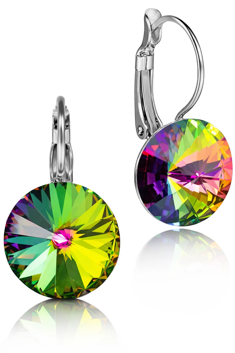 LUISIA® Ohrringe Rivoli mit Kristallen von Swarovski® 14 mm | Vitrail Medium