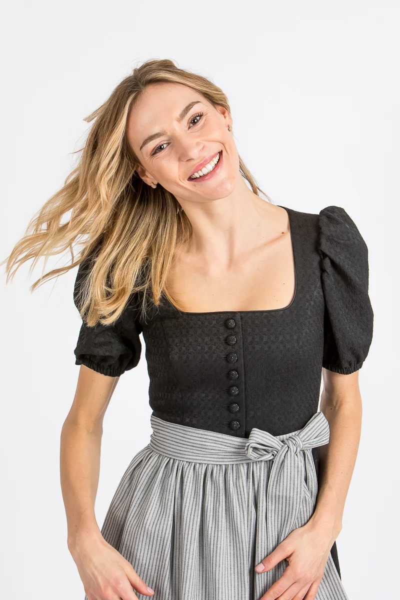 Almliebe Ärmeldirndl Rosmarie schwarz