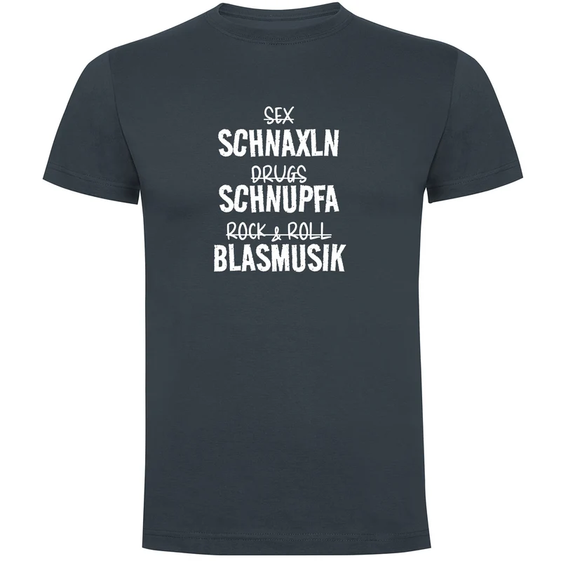 Schnaxln Schnupfa Blasmusik Herren T-shirt