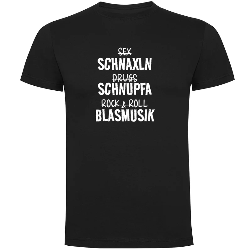 Schnaxln Schnupfa Blasmusik Herren T-shirt