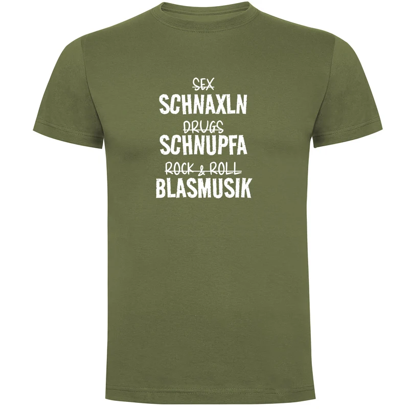 Schnaxln Schnupfa Blasmusik Herren T-shirt