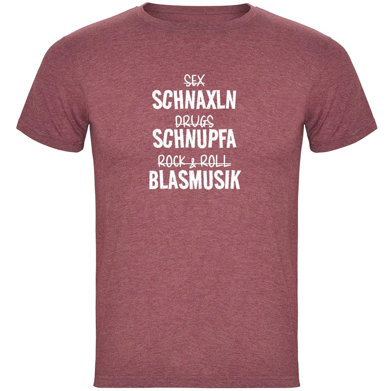 Schnaxln Schnupfa Blasmusik Herren T-shirt