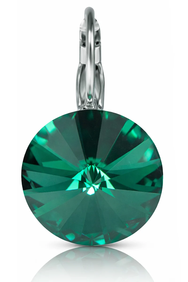 LUISIA® Ohrringe Rivoli mit Kristallen von Swarovski® - 12 mm | Emerald