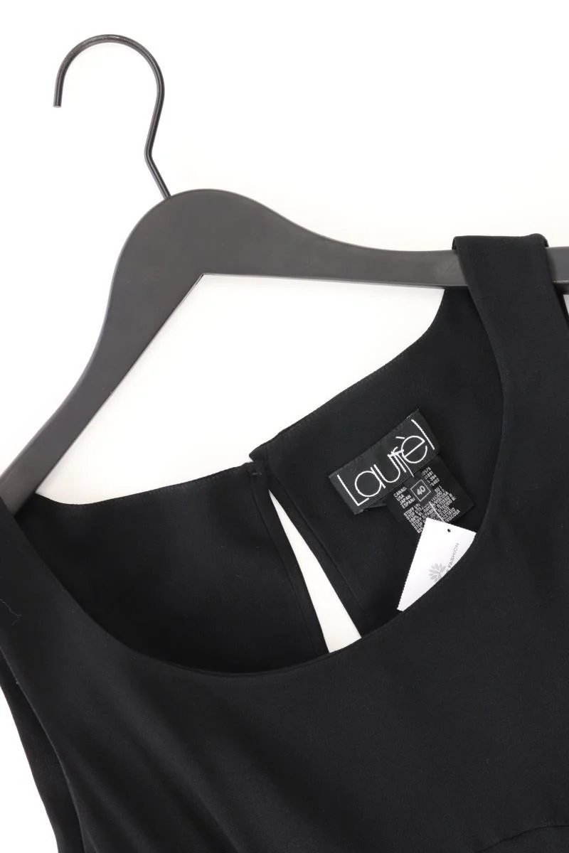 Laurèl Maxikleid Gr. 40 Ärmellos Vintage schwarz aus Rayon