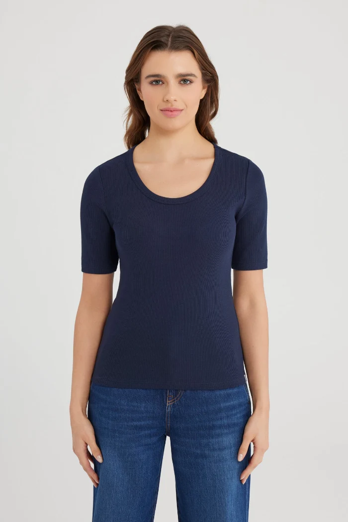 Cup of Joe T-shirt Alina navy