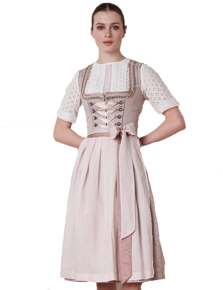 Krüger Dirndl "Enid" Elegant 114265 | Rosa - 70cm