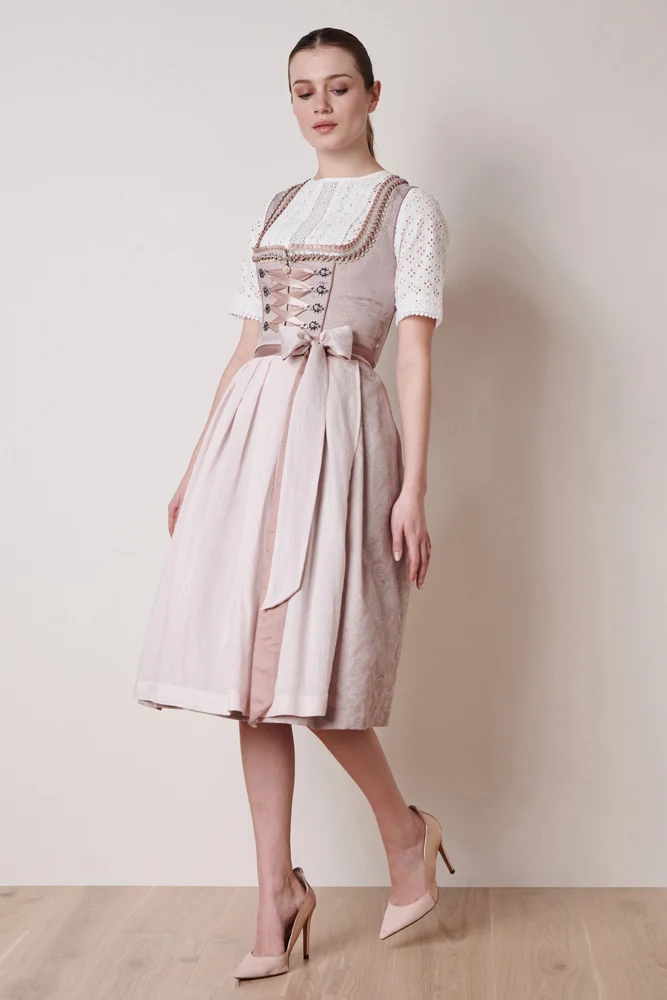 Krüger Dirndl "Enid" Elegant 114265 | Rosa - 70cm