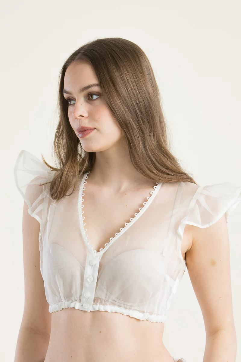 Kinga Mathe Dirndlbluse Kiki weiß