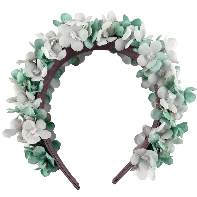 Blumen Haarreif "Marissa" mit zarten Blüten | Hellgrün