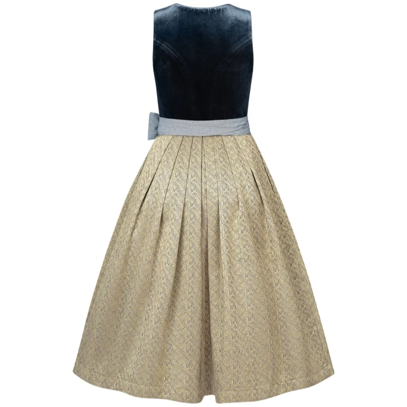 Dirndl Liga Di Bavaria Samt Himmelblau 70cm