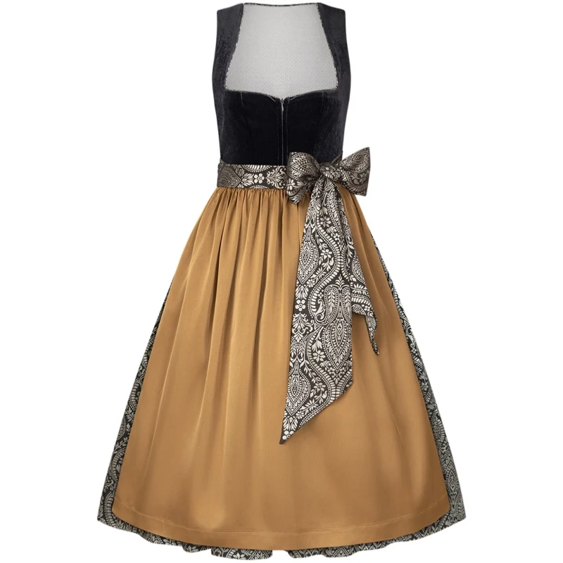 Dirndl Liga Di Bavaria Samt Schwarz 70cm
