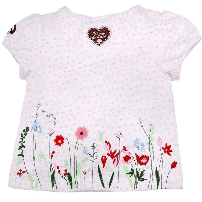 BONDI T-Shirt "Bambi" für Babys und Mädchen 86617 - Weiß / Bunt | Kurzarmshirt