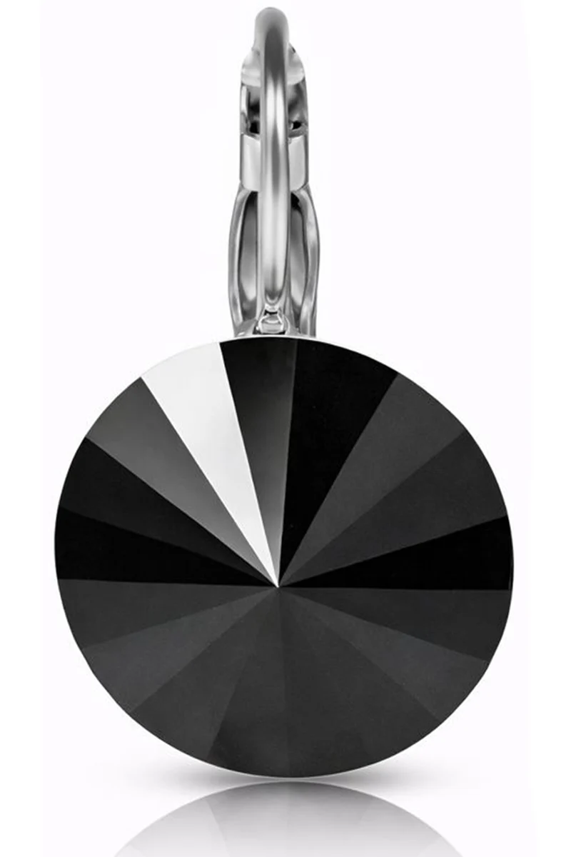 LUISIA® Ohrringe Rivoli mit Kristallen von Swarovski® - 12 mm | Jet