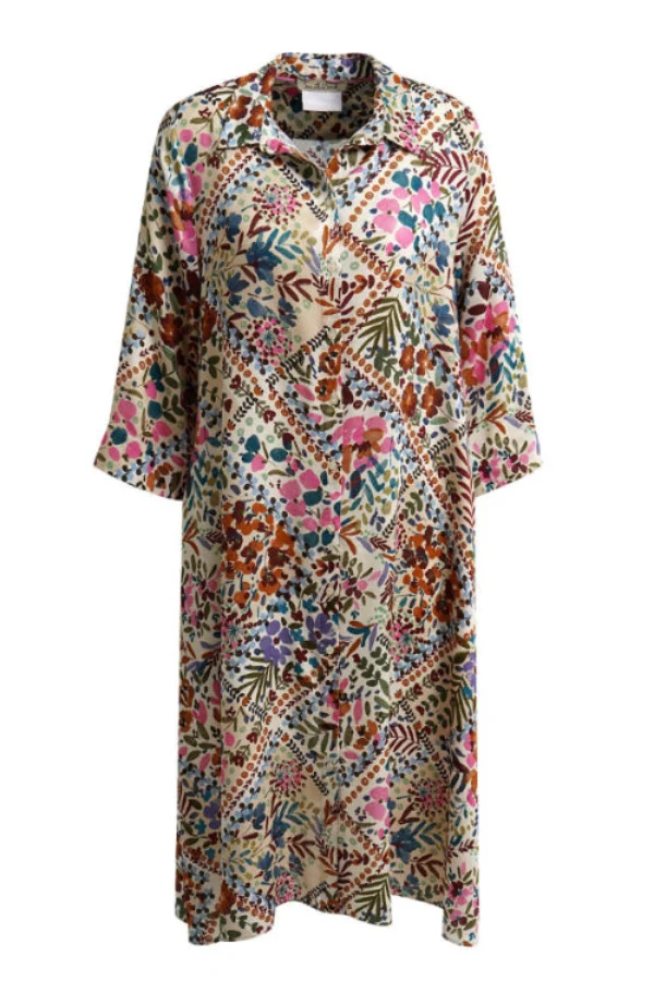 Smith & Soul Hemdblusenkleid beige print
