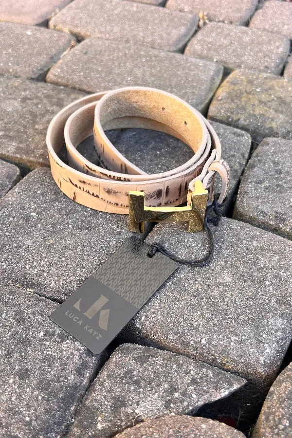 Luca Kayz Gürtel Croco beige