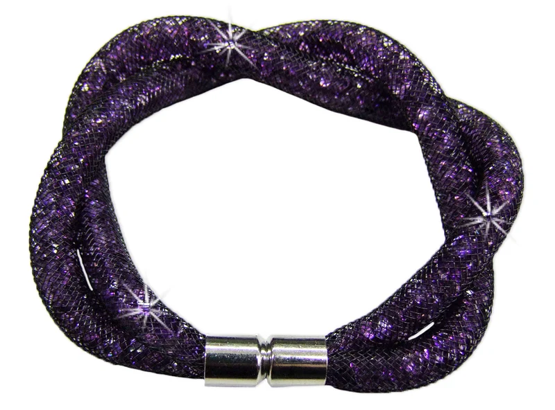 Stardust Armband zweireihig gedreht Lila