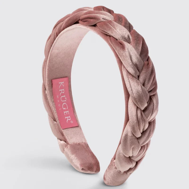 Krüger Dirndl Geflochtener Haarreif Rose Samt