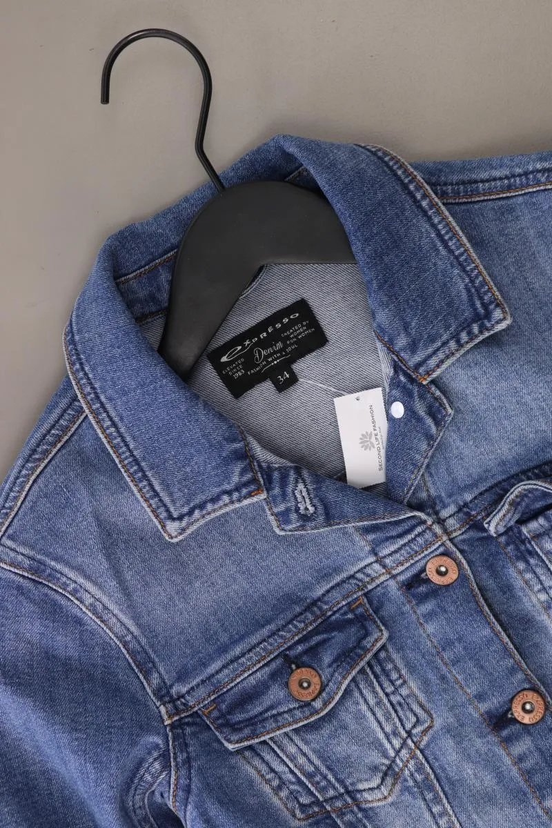 Expresso Jeansjacke Gr. 34 blau aus Baumwolle