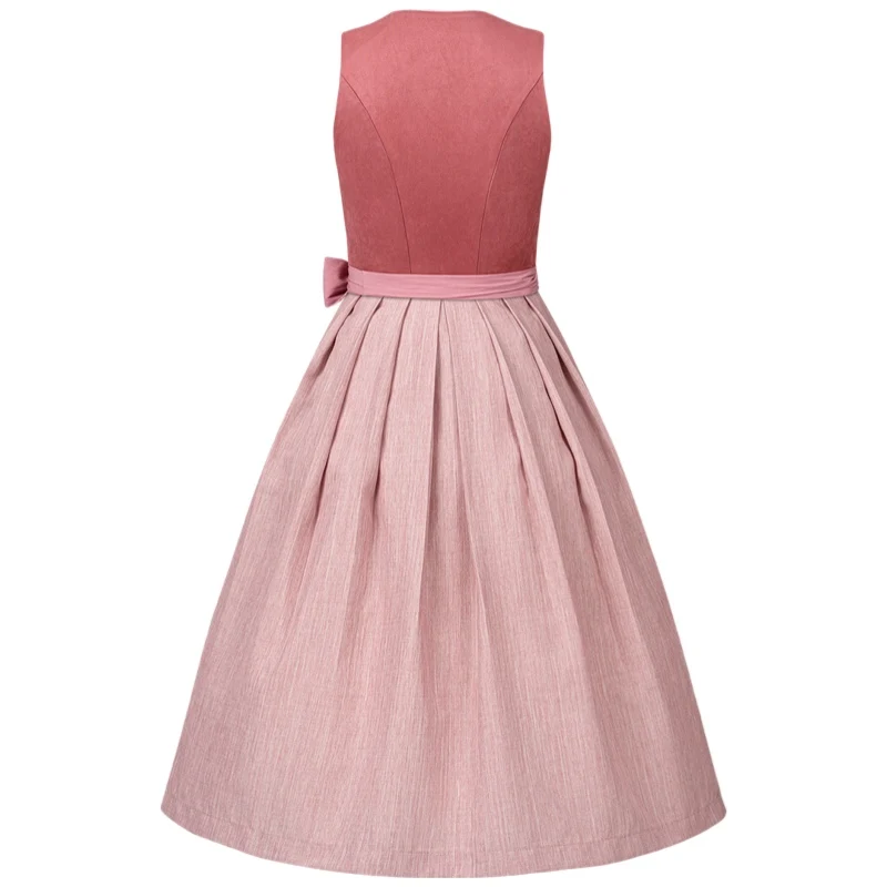 Dirndl Liga Di Bavaria Rosa Velours Optik 70cm