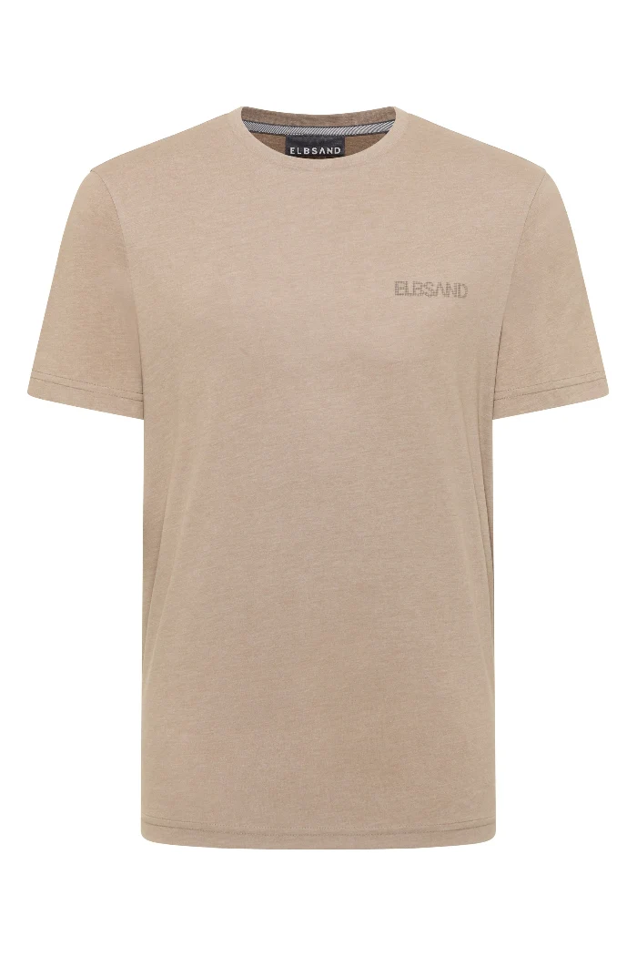 Elbsand Men T-Shirt Tian smoked tan melange
