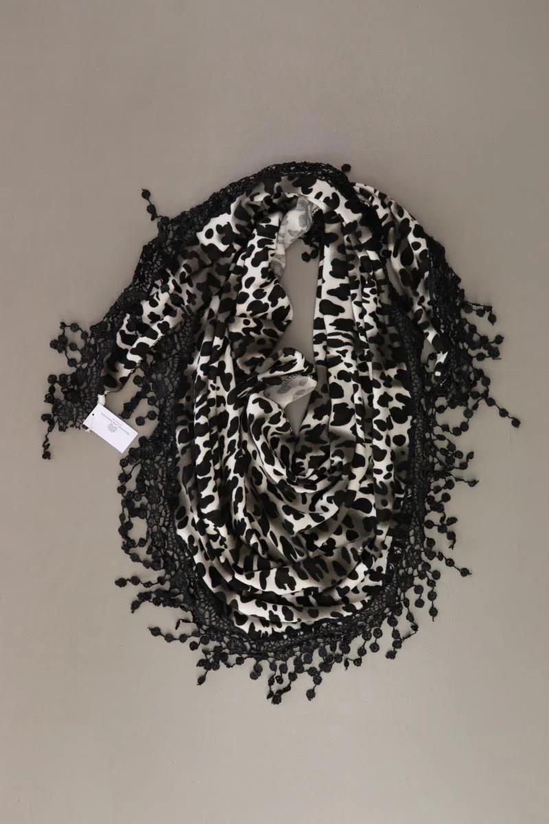 Tuch mit Tierdruck schwarz
