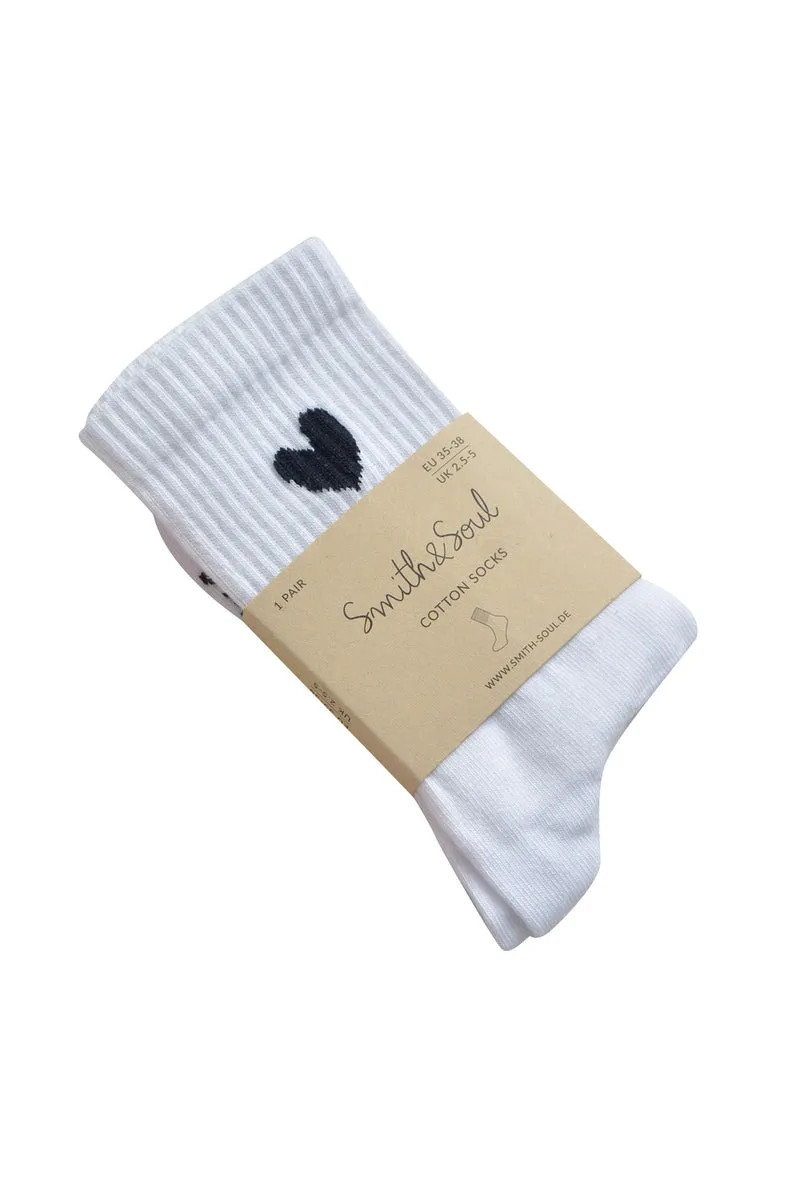 Smith & Soul Socken mit Herz weiß/marine
