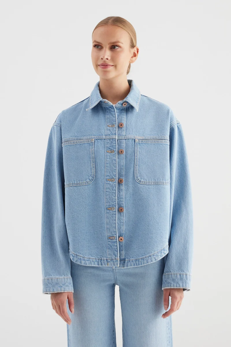 Cup of Joe Jeansjacke Tamara light blue