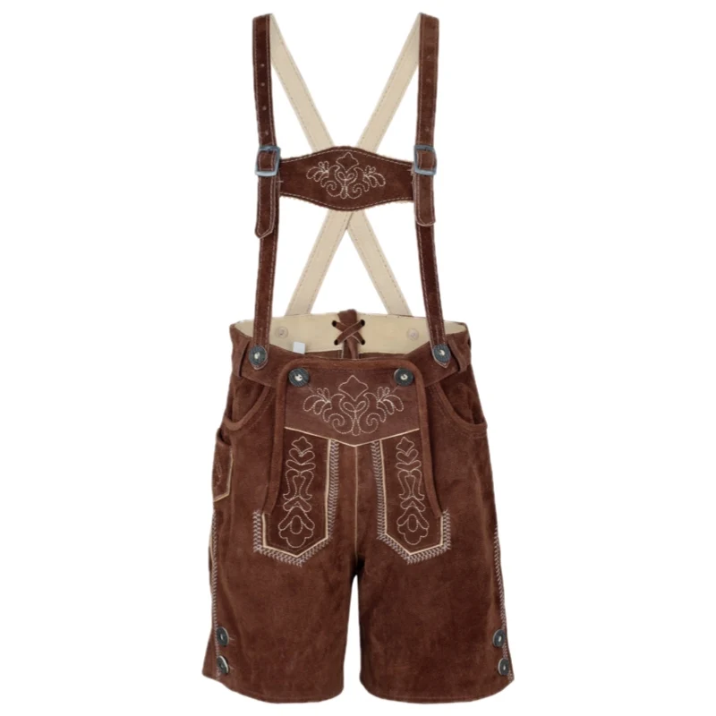 Kinderlederhose Finn bestickt