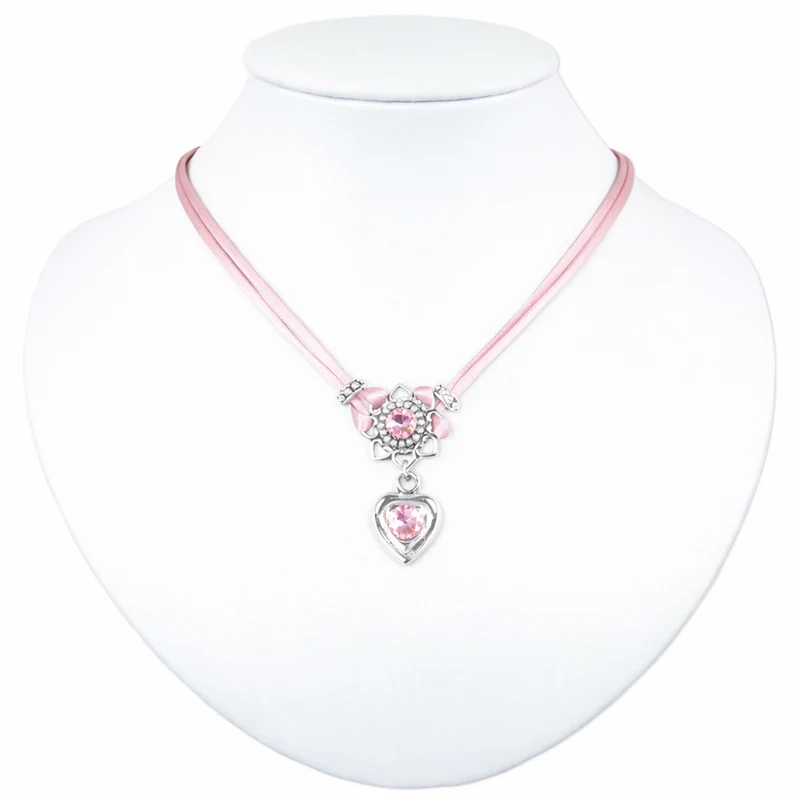 LUISIA® Halskette "Chiara" Herzblüte - Kristalle von Swarovski® | Rosa