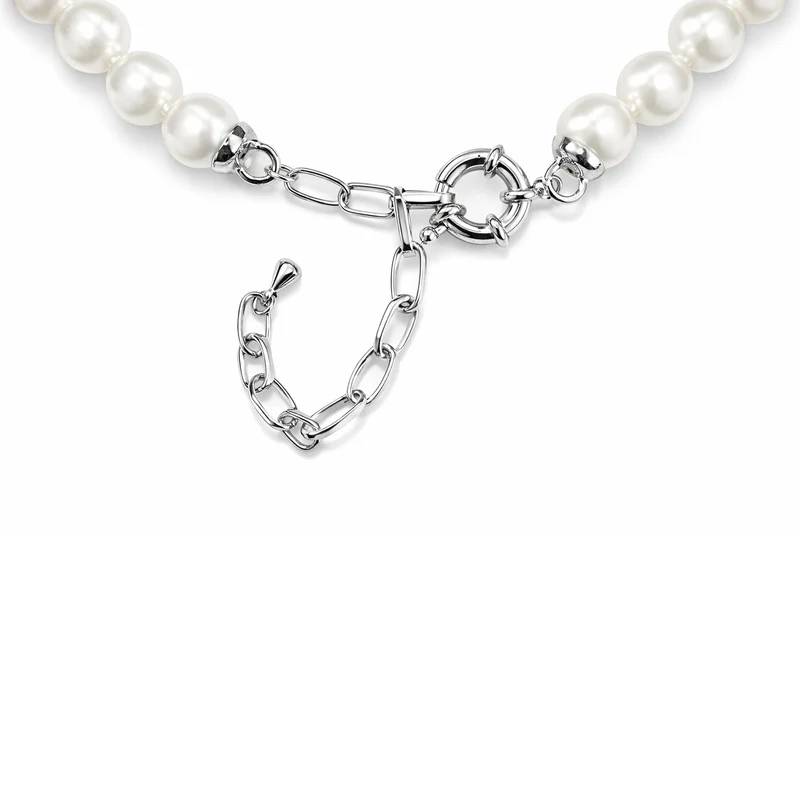 LUISIA Perlen Collier mit großem Anhänger und Premium Kristallen