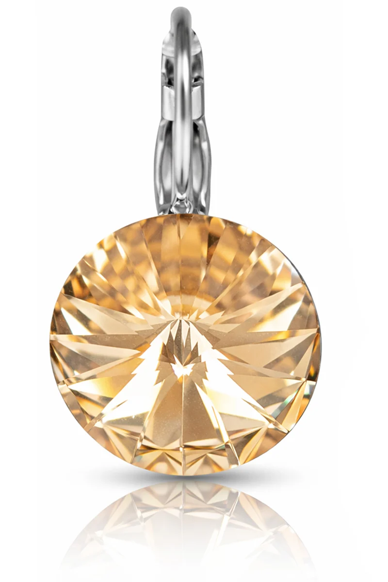 LUISIA® Ohrringe Rivoli mit Kristallen von Swarovski® 14 mm | Light Peach