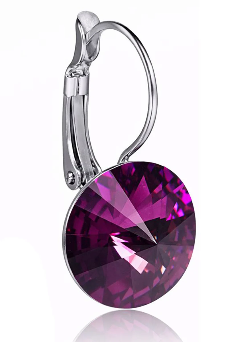 LUISIA® Ohrringe Rivoli mit Kristallen von Swarovski® 14 mm | Amethyst