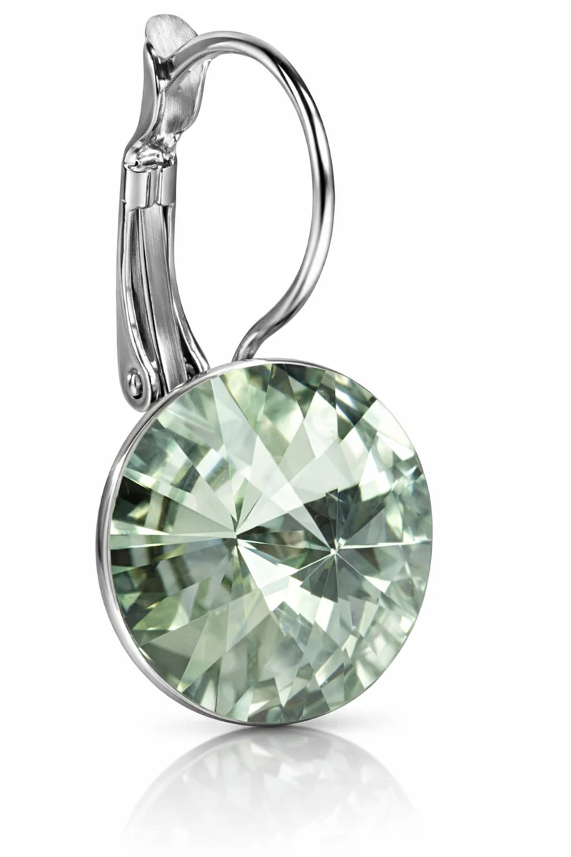 LUISIA® Ohrringe Rivoli mit Kristallen von Swarovski® 14 mm | Black Diamond