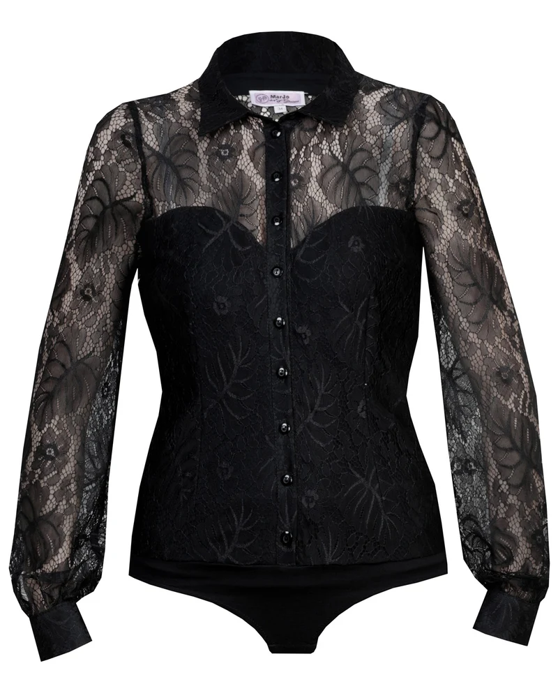 MarJo Damen Blusen Body "Harper-Malinda" Langarm 301700 | Schwarz