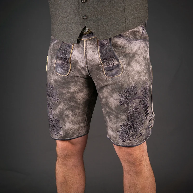 Himmel Arsch und Zwirn Lederhose Boandlkramer Nappato Stein Schwarz