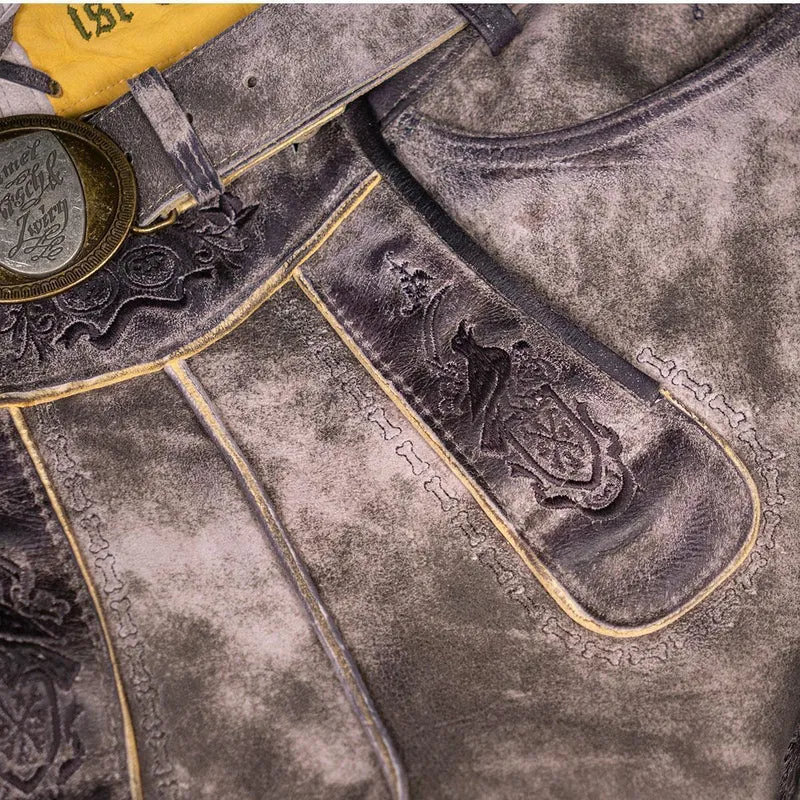 Himmel Arsch und Zwirn Lederhose Boandlkramer Nappato Stein Schwarz