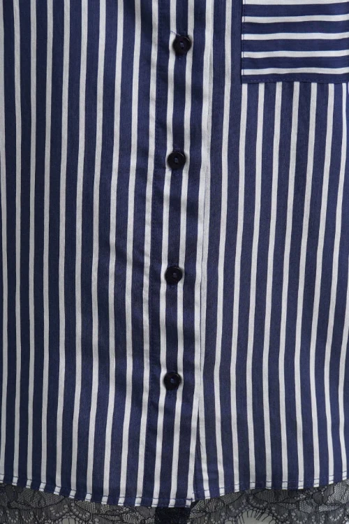Milano Hemdbluse navy print