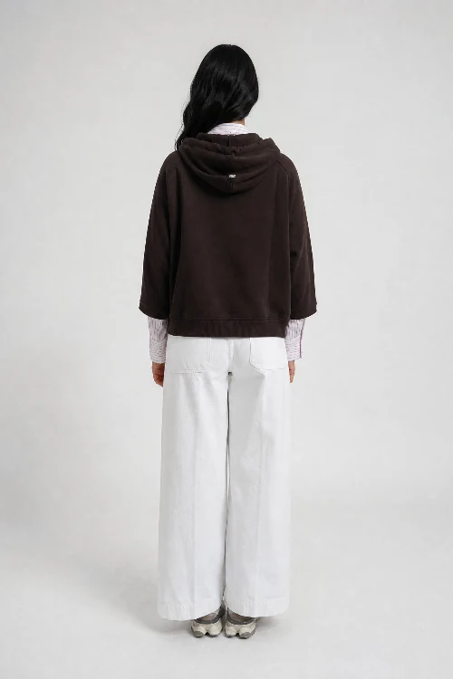 Smith & Soul Oversize Sweatjacke dark choc