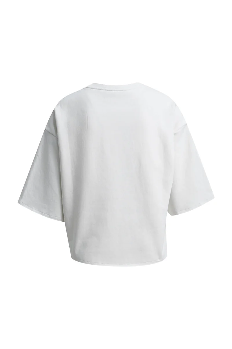 Smith & Soul Boxy Cropped Sweatshirt sand