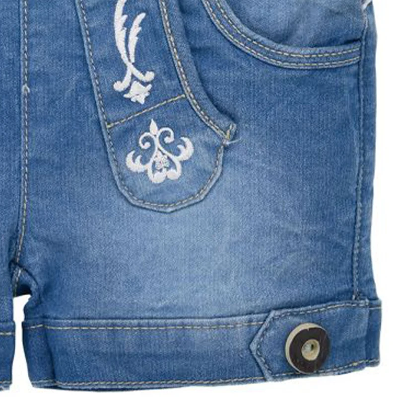 BONDI Baby Jungen Jeans Latzshort "Gipfelkraxler" 91845 | Blue denim