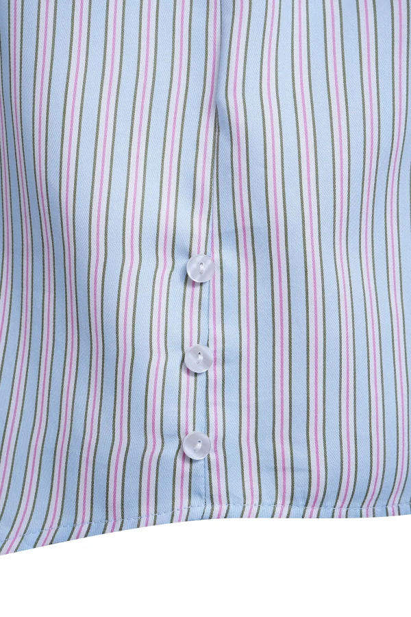Smith & Soul Bluse gestreift sky print