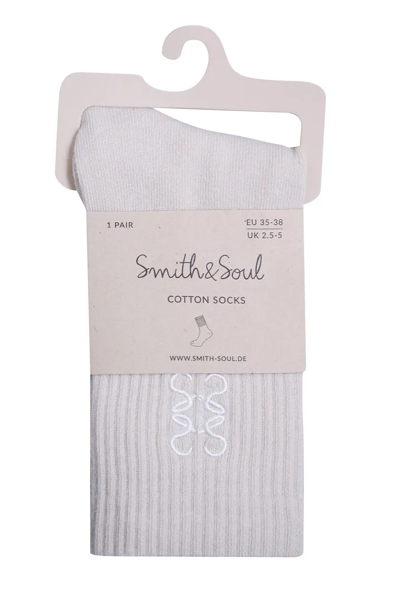 Smith & Soul Socken mit Anagramm beige