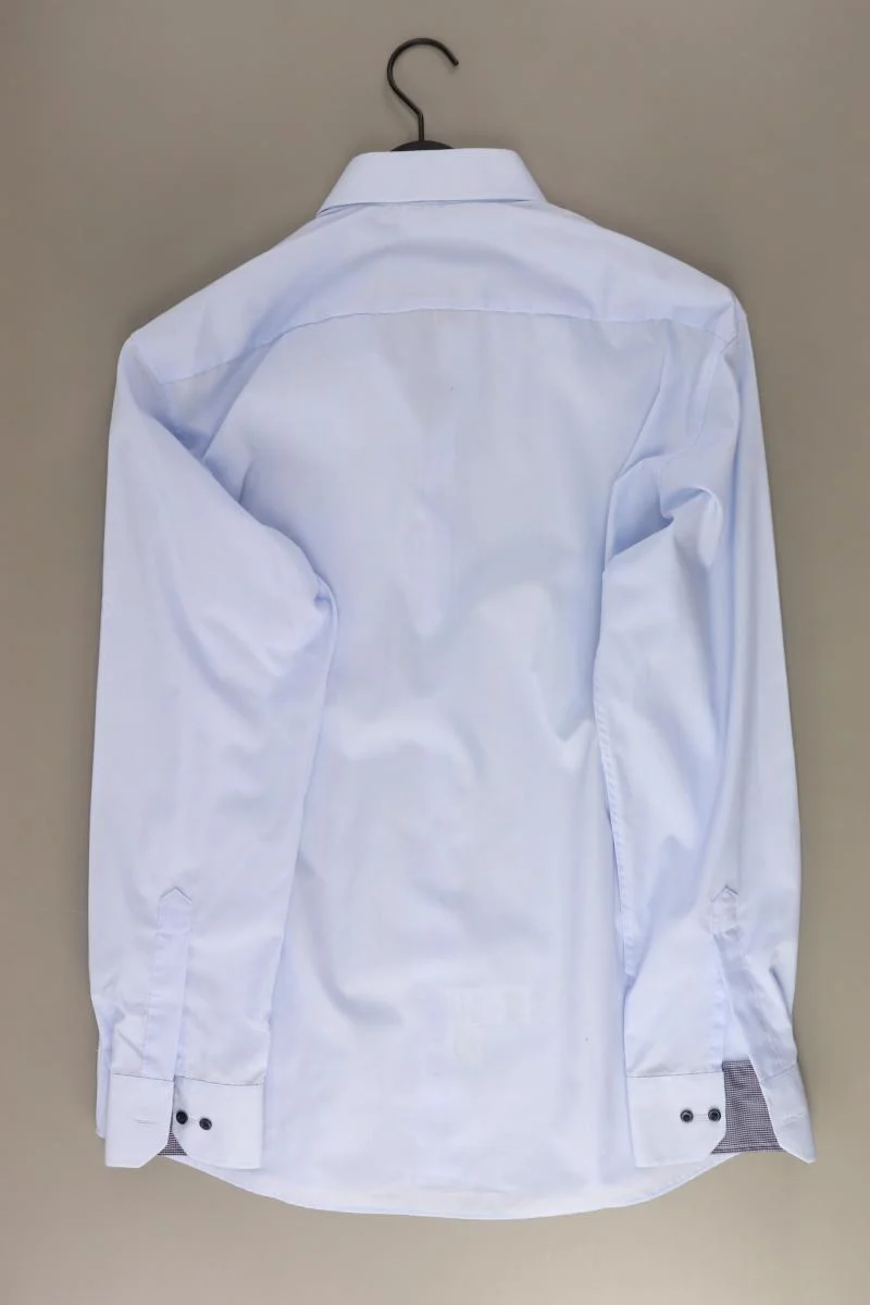 Eterna Langarmhemd für Herren Gr. Hemdgröße 42 blau aus Baumwolle