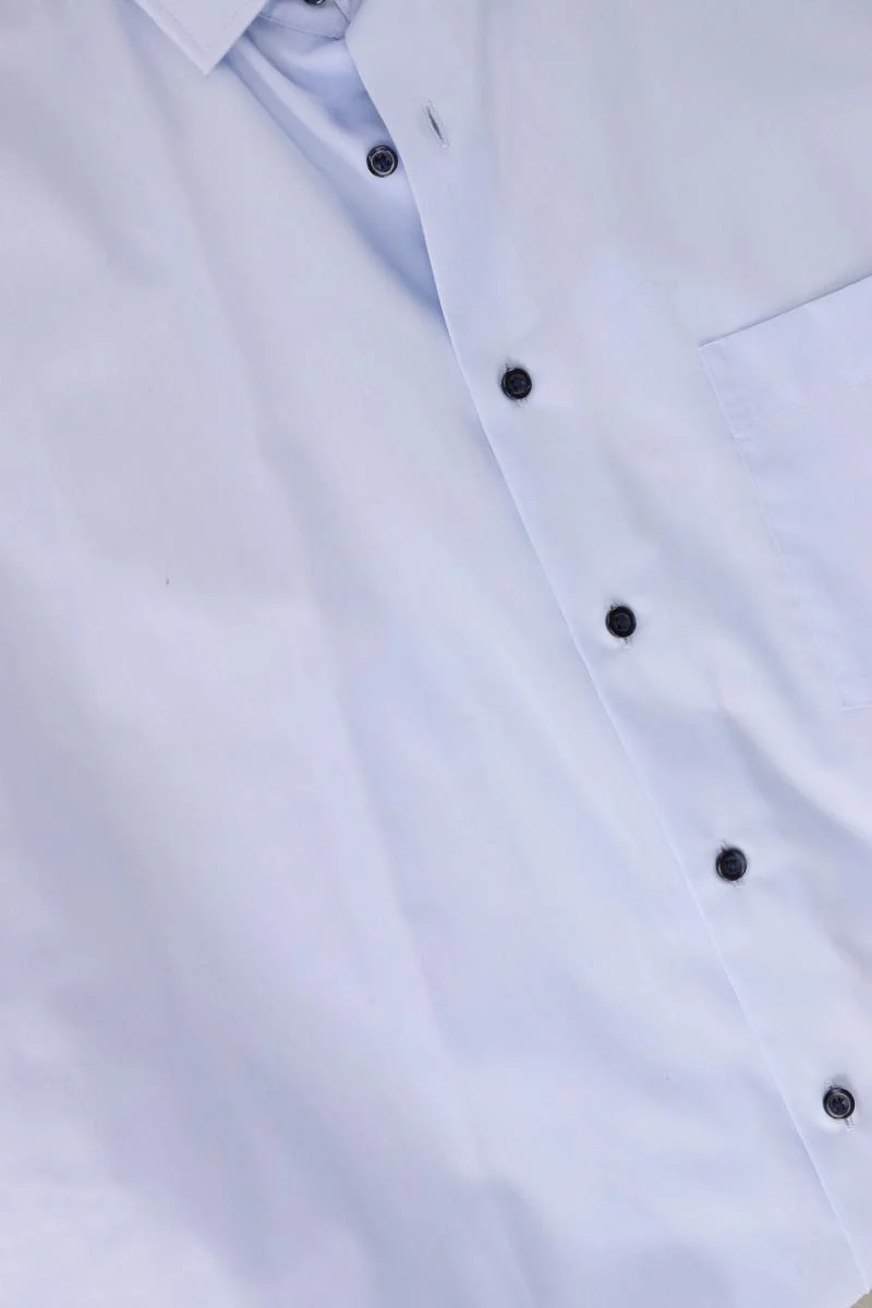 Eterna Langarmhemd für Herren Gr. Hemdgröße 42 blau aus Baumwolle